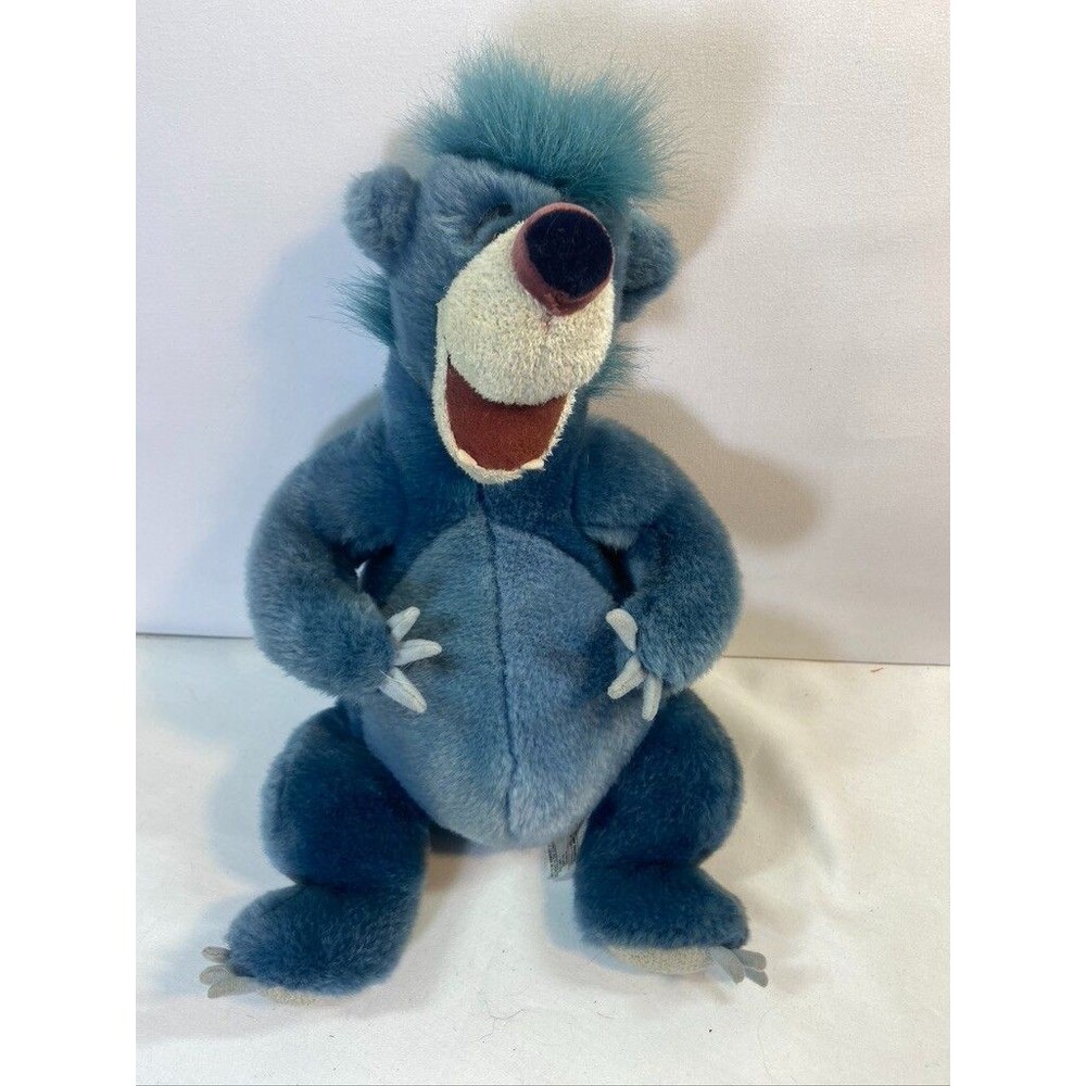 Vtg Disney Store Baloo Bear Plush Blue The Jungle Book 12" Stuffed Toy Animal